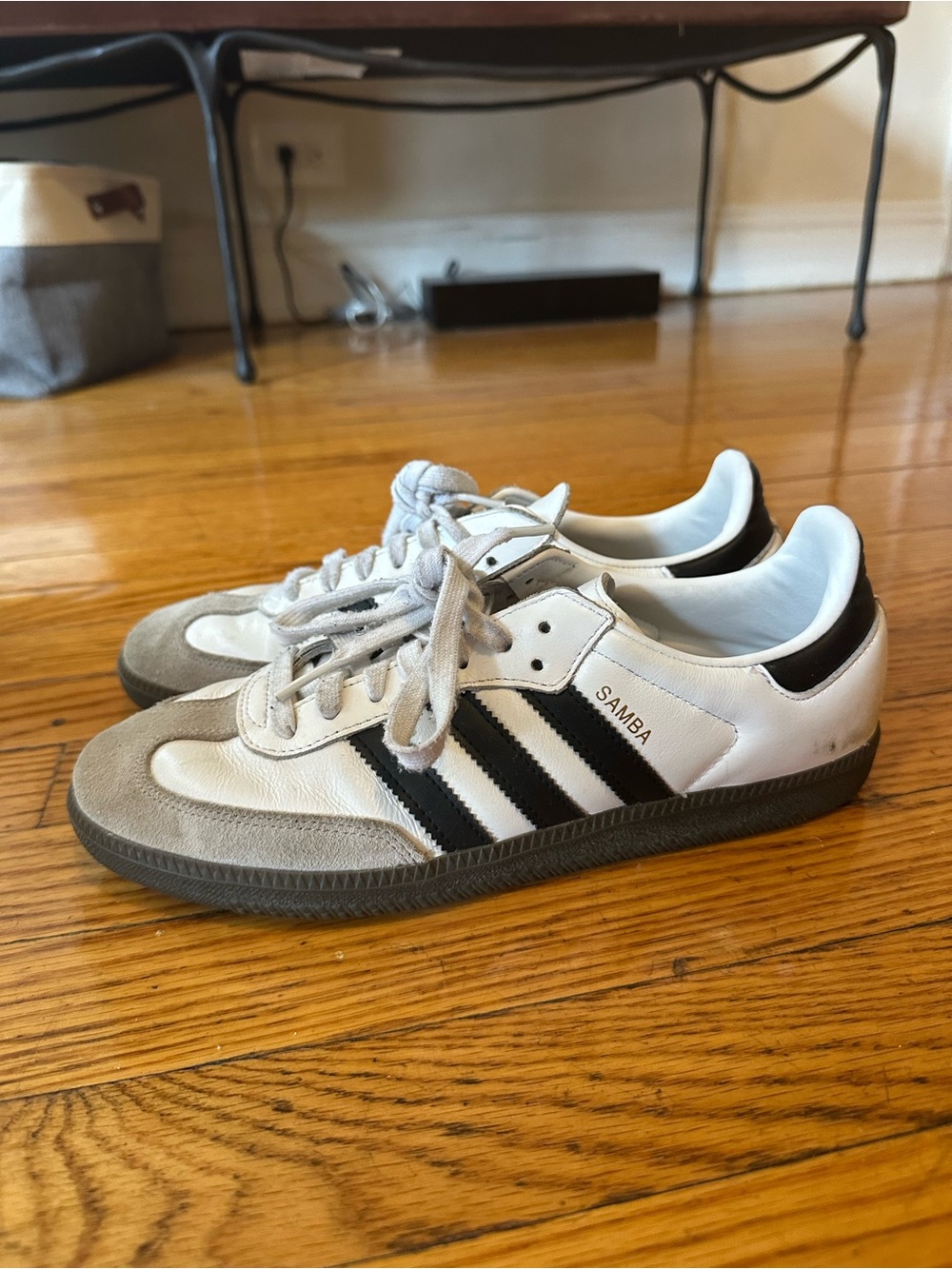 adidas Samba Women’s White Black Gray Low-Top Sneakers